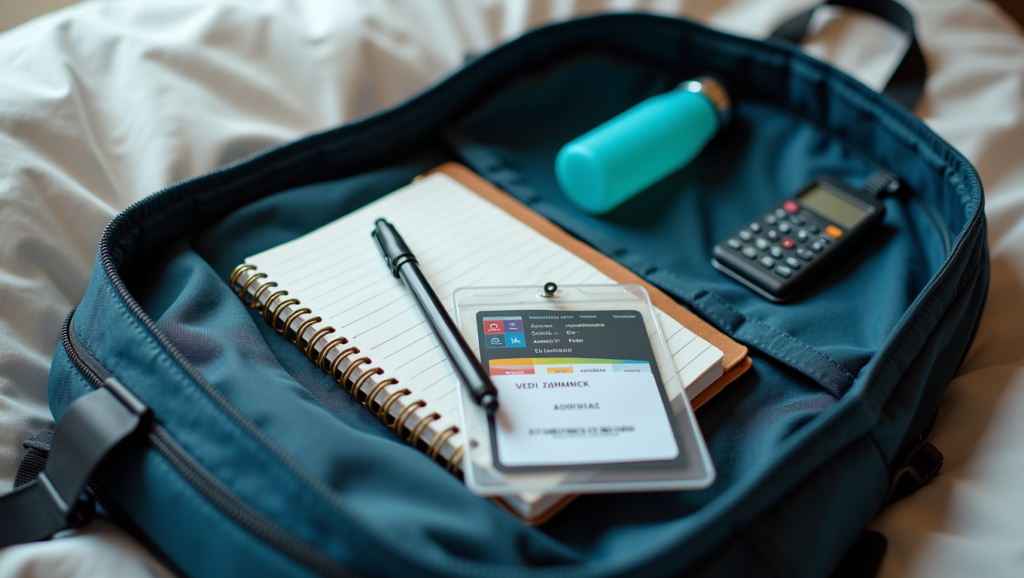 On the first day of college , Keep the necessary things with you