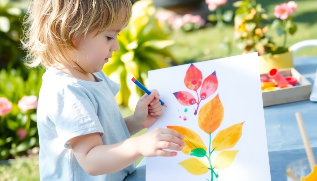 Best summer activities for children-child doing natural painting