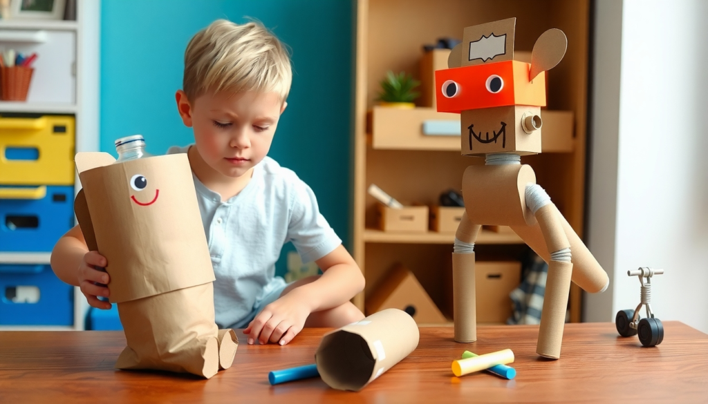 Best summer activities for children-Making robot from old things