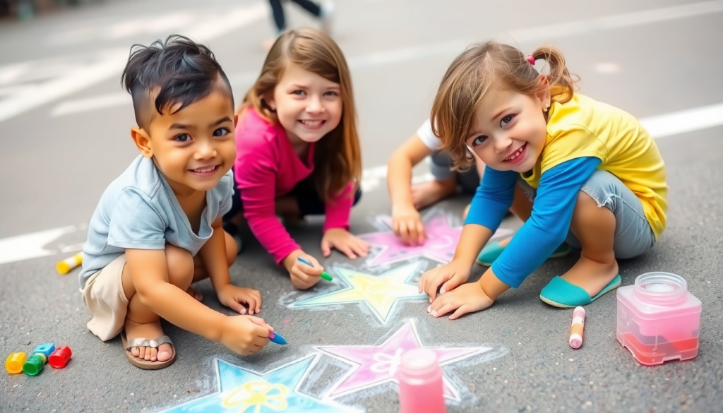Best summer activities for children-drawing with chalk