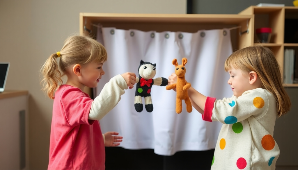 best summer activities for children-playing puppet games