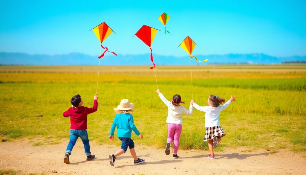 best summer activities for children-flying kite